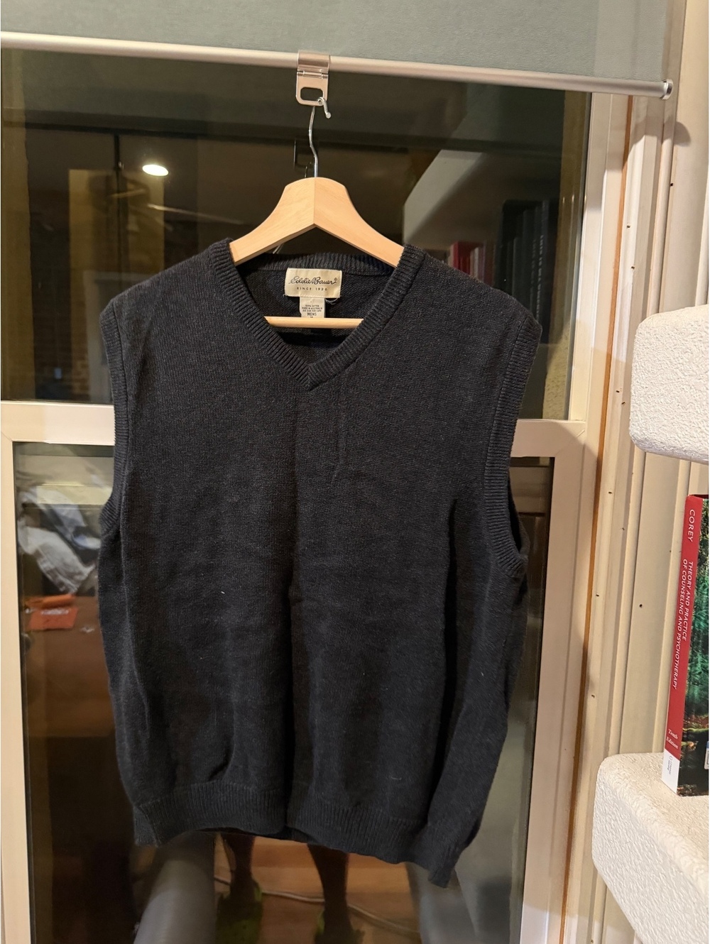 Eddie Bauer navy sweater vest